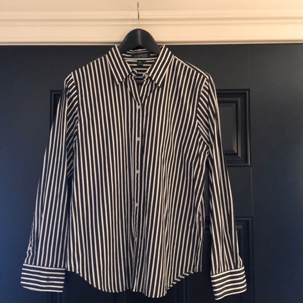 Lauren Ralph Lauren stripe collared shirt